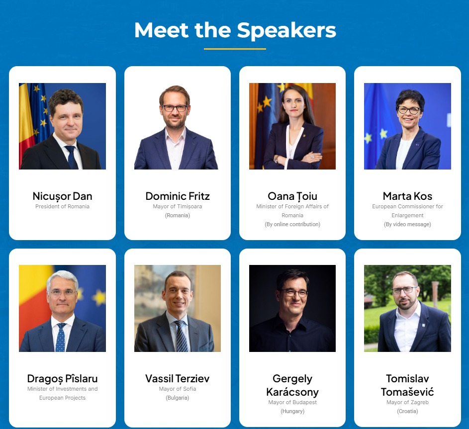 Timișoara Cities Summit, Nicușor Dan UE, viitorul Uniunii Europene, extindere UE orașe, Dominic Fritz summit, lideri europeni Timișoara
